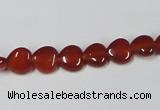 CAA162 15.5 inches 8*8mm heart red agate gemstone beads