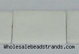 CAA17 15.5 inches 25*35mm rectangle white agate gemstone beads