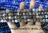 CAA1704 15 inches 8mm faceted round fire crackle agate beads