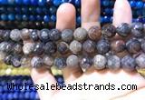 CAA1730 15 inches 10mm faceted round fire crackle agate beads