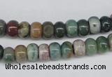 CAA192 15.5 inches 5*8mm rondelle indian agate beads wholesale