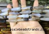 CAA2062 15.5 inches 10*30mm teardrop agate beads wholesale