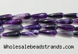 CAA2071 15.5 inches 10*30mm teardrop agate beads wholesale