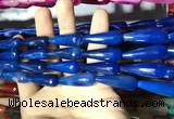 CAA2101 15.5 inches 10*30mm faceted teardrop agate beads