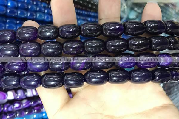 CAA2115 15.5 inches 10*14mm drum agate beads wholesale