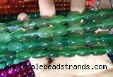 CAA2125 15.5 inches 10*14mm drum agate beads wholesale