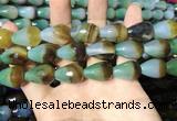 CAA2162 15.5 inches 15*20mm faceted teardrop agate beads