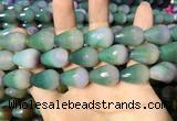 CAA2163 15.5 inches 15*20mm faceted teardrop agate beads