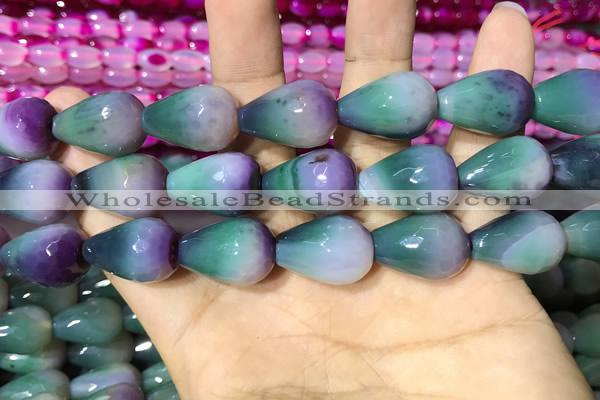 CAA2164 15.5 inches 15*20mm faceted teardrop agate beads