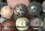 CAA2387 15.5 inches 10mm faceted round ocean agate beads wholesale