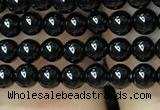 CAA2401 15.5 inches 3mm round black agate beads wholesale