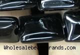 CAA2567 15.5 inches 12*16mm rectangle black agate beads wholesale