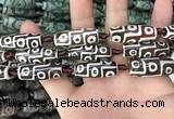 CAA2692 15.5 inches 12*30mm - 14*30mm rice tibetan agate dzi beads