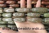 CAA2710 15.5 inches 14*38mm - 16*43mm rice tibetan agate dzi beads