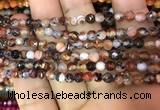 CAA2830 15 inches 4mm faceted round fire crackle agate beads wholesale