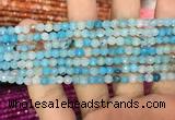 CAA2842 15 inches 4mm faceted round fire crackle agate beads wholesale