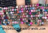 CAA2847 15 inches 4mm faceted round fire crackle agate beads wholesale