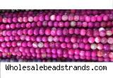 CAA2884 15 inches 6mm faceted round fire crackle agate beads wholesale