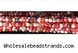 CAA2886 15 inches 6mm faceted round fire crackle agate beads wholesale