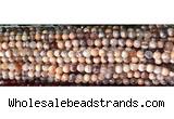 CAA2889 15 inches 6mm faceted round fire crackle agate beads wholesale