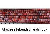 CAA2890 15 inches 6mm faceted round fire crackle agate beads wholesale