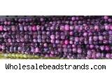 CAA2892 15 inches 6mm faceted round fire crackle agate beads wholesale