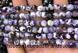 CAA2905 15 inches 6mm faceted round fire crackle agate beads wholesale