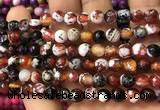 CAA2913 15 inches 6mm faceted round fire crackle agate beads wholesale