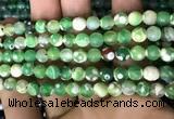 CAA2922 15 inches 6mm faceted round fire crackle agate beads wholesale