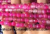 CAA2931 15 inches 6mm faceted round fire crackle agate beads wholesale