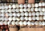 CAA2984 15 inches 8mm faceted round fire crackle agate beads wholesale