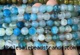 CAA3005 15 inches 8mm faceted round fire crackle agate beads wholesale