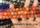 CAA3042 15 inches 10mm faceted round fire crackle agate beads wholesale