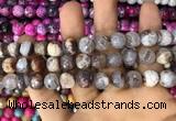 CAA3061 15 inches 10mm faceted round fire crackle agate beads wholesale