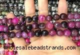 CAA3069 15 inches 10mm faceted round fire crackle agate beads wholesale