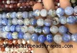 CAA3078 15 inches 10mm faceted round fire crackle agate beads wholesale