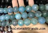 CAA3237 15 inches 16mm faceted round fire crackle agate beads wholesale