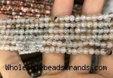 CAA3273 15 inches 4mm faceted round agate beads wholesale