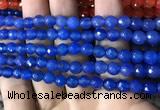 CAA3307 15 inches 6mm faceted round agate beads wholesale