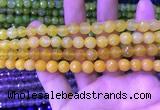 CAA3331 15 inches 8mm faceted round agate beads wholesale