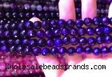 CAA3337 15 inches 8mm faceted round agate beads wholesale