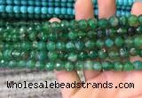 CAA3341 15 inches 8mm faceted round agate beads wholesale