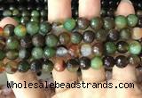 CAA3346 15 inches 8mm faceted round agate beads wholesale