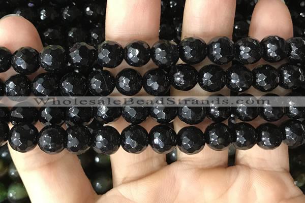 CAA3350 15 inches 8mm faceted round agate beads wholesale