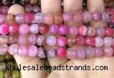 CAA3351 15 inches 8mm faceted round agate beads wholesale