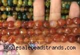 CAA3367 15 inches 10mm faceted round agate beads wholesale