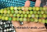 CAA3372 15 inches 10mm faceted round agate beads wholesale