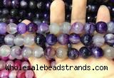 CAA3398 15 inches 12mm faceted round agate beads wholesale