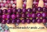 CAA3401 15 inches 12mm faceted round agate beads wholesale