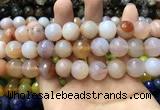 CAA3421 15 inches 14mm faceted round agate beads wholesale